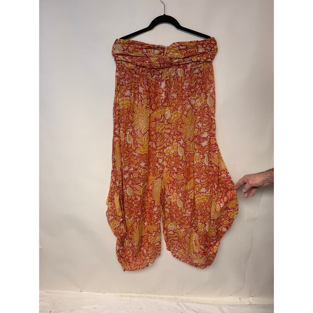 Anthropologie Jumpsuit Harem Tropical Beachy Vacation Resort Cruise NWT SZ M